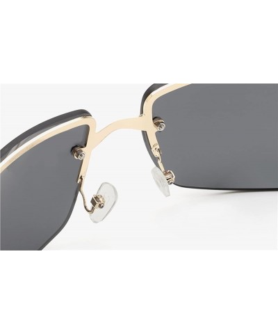 Metal Frameless Sunglasses Female Outdoor Vacation Decorative Sunglasses (Color : E, Size : 1) 1 B $17.93 Designer