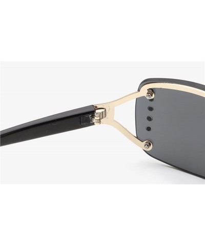 Metal Frameless Sunglasses Female Outdoor Vacation Decorative Sunglasses (Color : E, Size : 1) 1 B $17.93 Designer