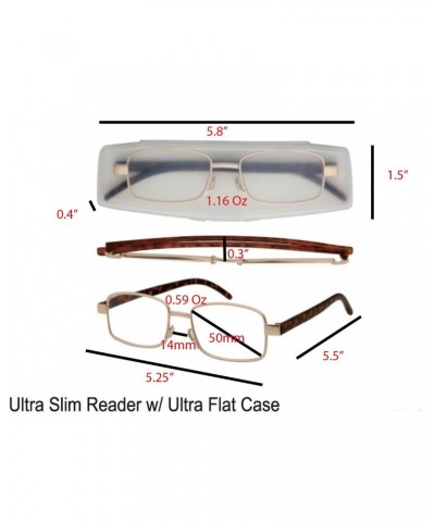 Colorviper Ultra Slim Reading 0.59 Oz Glasses with Ultra Flat Cases 1.16 Oz R2299MLS (Gold/Matte Tortoise Temple, 1.00) $12.2...