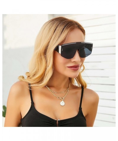 Large Frame Windproof Sunglasses Outdoor Riding Rimless Men's and Women's Glasses (Color : G, Size : Medium) Medium F $19.44 ...