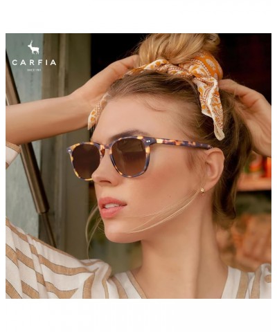 Retro Polarized Sunglasses for Women Small and Medium Face UV Protection, Handcrafted Acetate Frame Sunnies CA5285 4. Tortois...