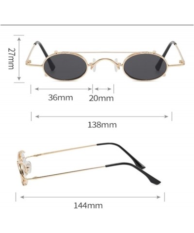 Punk Metal Retro Round Sunglasses For Men And Women B $13.89 Designer