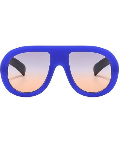 Popular Fashion Pilot Sunglasses Women Retro Chunky Designer Men Punk Gradient Shades UV400 Oversized Sun Glasses Blue $9.87 ...