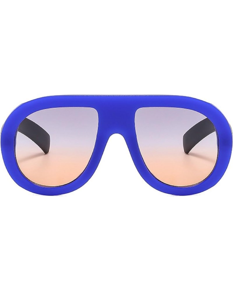 Popular Fashion Pilot Sunglasses Women Retro Chunky Designer Men Punk Gradient Shades UV400 Oversized Sun Glasses Blue $9.87 ...