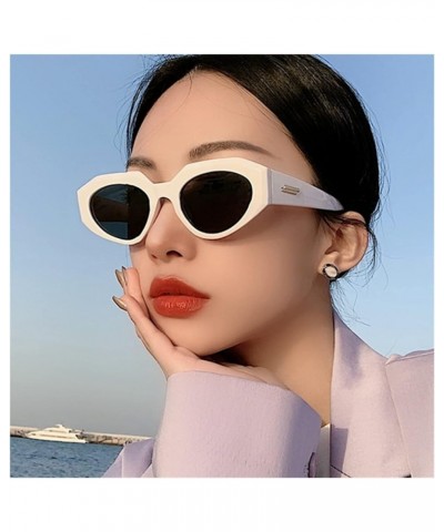 Cat's Eye Retro Street Shooting Decorative Sunglasses for Men and Women (Color : N, Size : 1) 1 Large $13.36 Designer