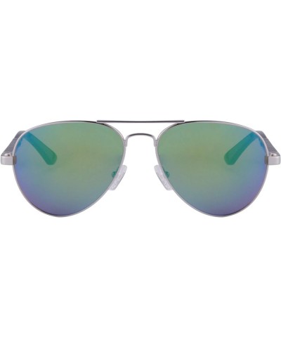 Pilot Metal Frame UV400 Polarized Sun Glasses Wood Sunglasses for Men-S1570 Silver&ebony Frame green CR39 lens $13.23 Aviator