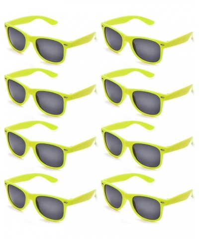 Neon Colors Party Favor Supplies Unisex Sunglasses Pack of 8 Lemon Yellow $10.78 Designer