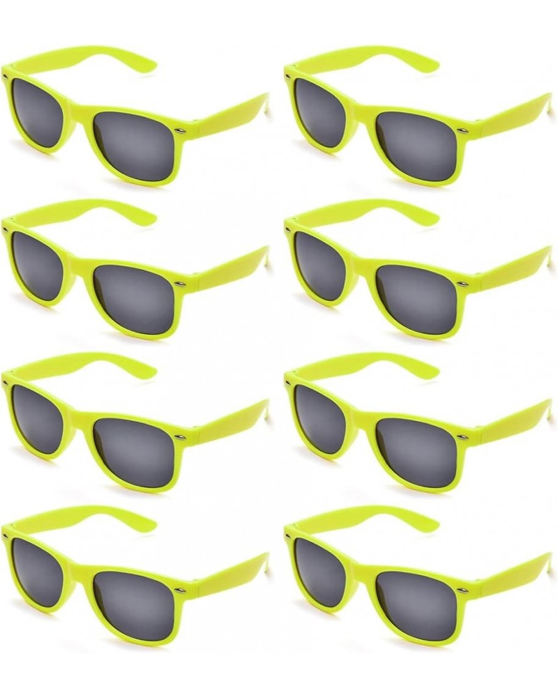 Neon Colors Party Favor Supplies Unisex Sunglasses Pack of 8 Lemon Yellow $10.78 Designer