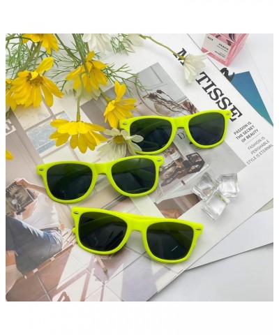 Neon Colors Party Favor Supplies Unisex Sunglasses Pack of 8 Lemon Yellow $10.78 Designer