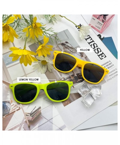 Neon Colors Party Favor Supplies Unisex Sunglasses Pack of 8 Lemon Yellow $10.78 Designer