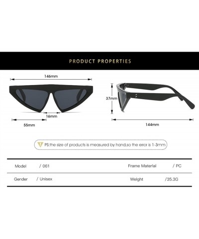 Triangle Fashion Men's and Women's Sunglasses Outdoor Holiday Decoration Sunglasses (Color : 3, Size : 1) 1 5 $13.64 Designer