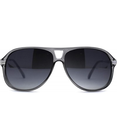 Classic Mens Plastic Tear Drop Shape Racer Sunglasses Slate Silver Smoke $10.41 Designer