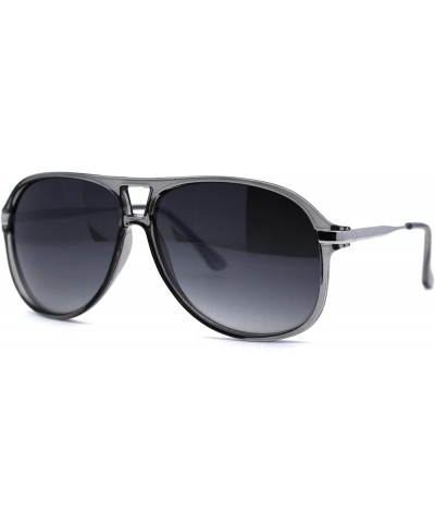 Classic Mens Plastic Tear Drop Shape Racer Sunglasses Slate Silver Smoke $10.41 Designer