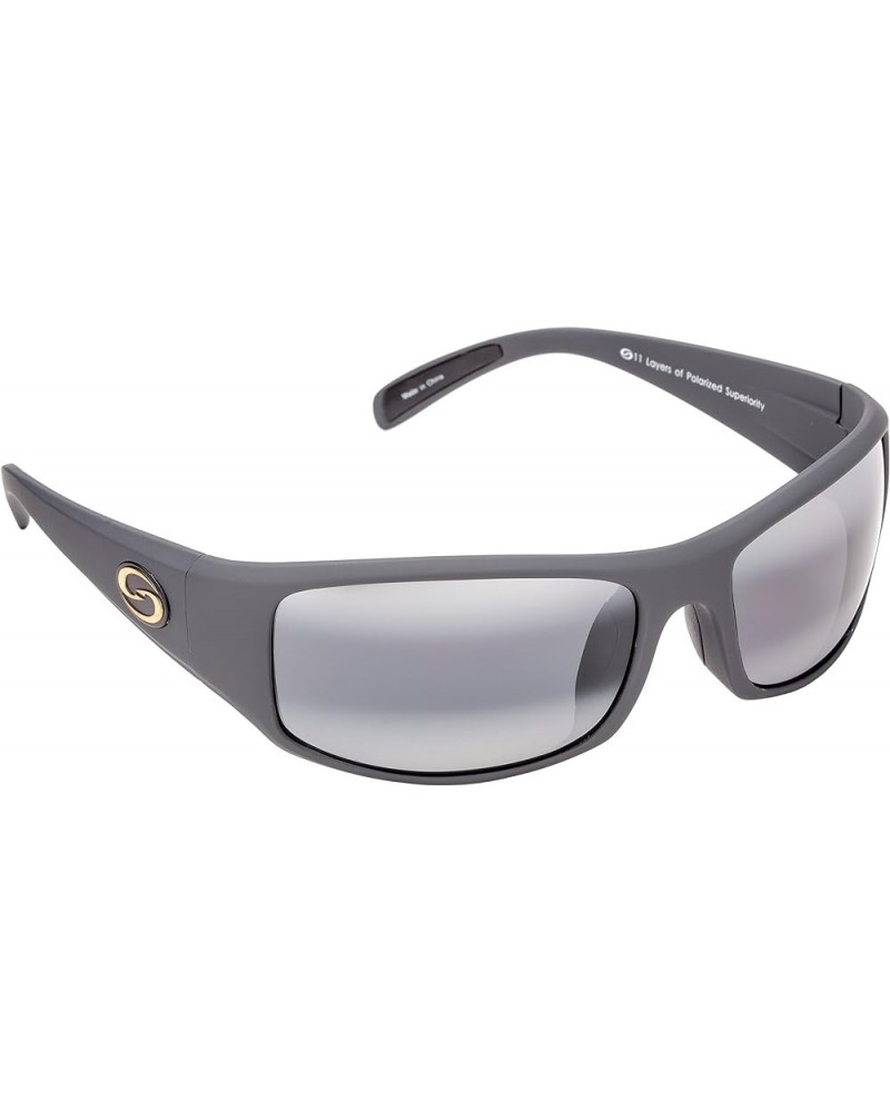 Polarized Okeechobee Sunglasses Rubberized Matte Gray Frame - Gray Lens Single $16.82 Goggle