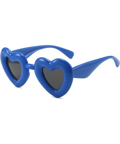 Heart Shaped Sunglasses Vintage Cat Eye Fashion Party Love Eyeglasses for Women UV400 Blue $9.62 Designer