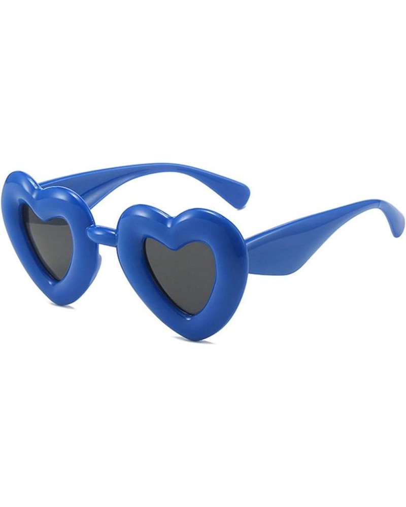 Heart Shaped Sunglasses Vintage Cat Eye Fashion Party Love Eyeglasses for Women UV400 Blue $9.62 Designer