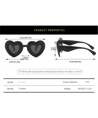 Heart Shaped Sunglasses Vintage Cat Eye Fashion Party Love Eyeglasses for Women UV400 Blue $9.62 Designer