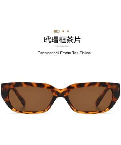 Small Square Polygonal Sunglasses for Men and Women with UV Protection Personalized Decorative Sunglasses Tortoiseshell Frame...