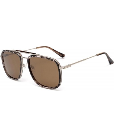 Pilot Men Women Polarized Sunglasses Fashion Metal Frame Sun Glasses Shades C2brown $20.12 Rectangular