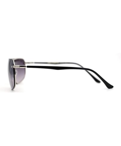 Airforce Mens Narrow Rimless Exposed Lens Officers Sunglasses Silver Smoke $9.51 Rimless