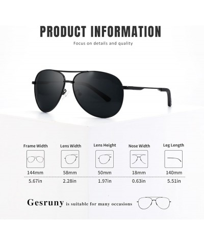 Polarized Aviator Sunglasses for Men Women Driving Classic Sun glasses UV400 Protection S132 Grey $7.64 Aviator