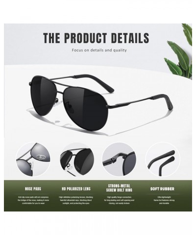 Polarized Aviator Sunglasses for Men Women Driving Classic Sun glasses UV400 Protection S132 Grey $7.64 Aviator