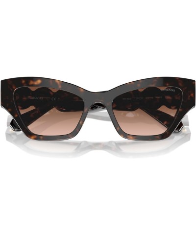 Women's Sk6021 Cat Eye Sunglasses Rose Gold/Gradient Pink $84.32 Oval