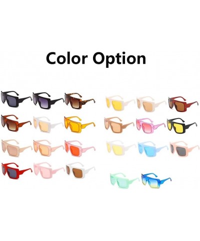 3PCS Square Oversized Sunglasses for Women Men Fashion Gradient Polarized Sunglass DD595 Set 04-3pcs $16.79 Oversized