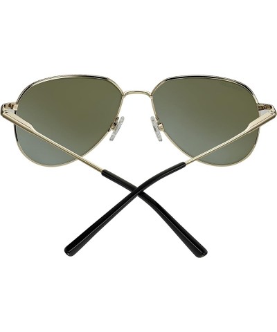 Haywood Small Square Sunglasses Shiny Light Gold $53.75 Aviator