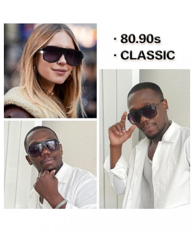 Oversized Retro 80s Vintage Pilot Sunglasses Men Classic Eyewear Unisex Clear Lens (Gold) 1 $9.01 Rimless