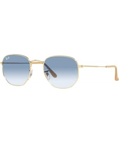 Rb3548 Hexagonal Sunglasses Gold/Clear Gradient Blue $48.30 Hexagonal