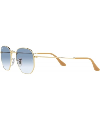 Rb3548 Hexagonal Sunglasses Gold/Clear Gradient Blue $48.30 Hexagonal