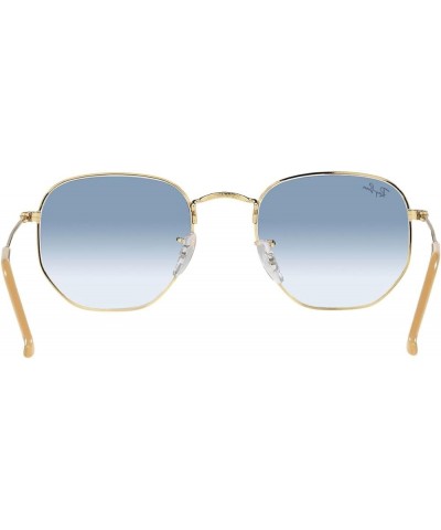 Rb3548 Hexagonal Sunglasses Gold/Clear Gradient Blue $48.30 Hexagonal