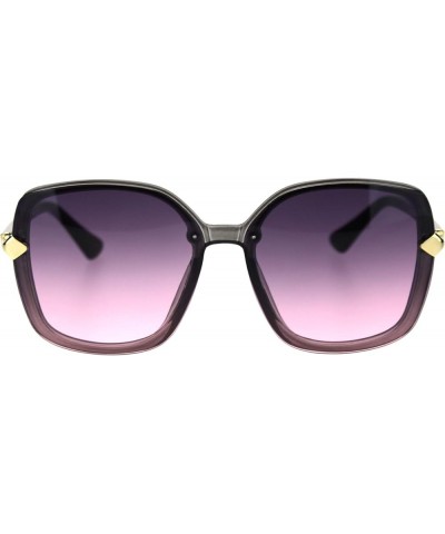 Womens Exposed Lens Oversize Plastic Frame Butterfly Chic Diva Sunglasses Slate Pink Smoke $9.33 Wayfarer