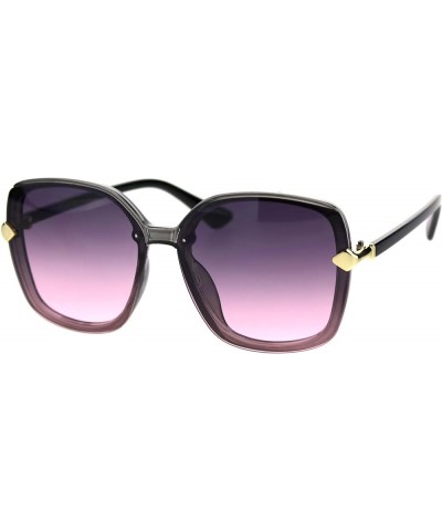 Womens Exposed Lens Oversize Plastic Frame Butterfly Chic Diva Sunglasses Slate Pink Smoke $9.33 Wayfarer