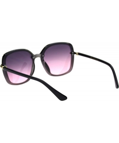 Womens Exposed Lens Oversize Plastic Frame Butterfly Chic Diva Sunglasses Slate Pink Smoke $9.33 Wayfarer