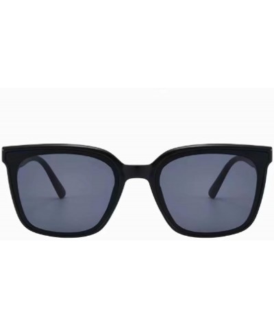 Fashionable Sunglasses For Women, Couple Sunglasses, Square Retro, Large Frame Slimming Glasses Black Frame Gray Film $12.50 ...