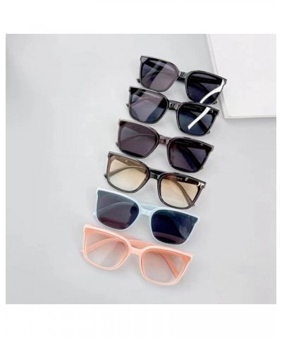 Fashionable Sunglasses For Women, Couple Sunglasses, Square Retro, Large Frame Slimming Glasses Black Frame Gray Film $12.50 ...