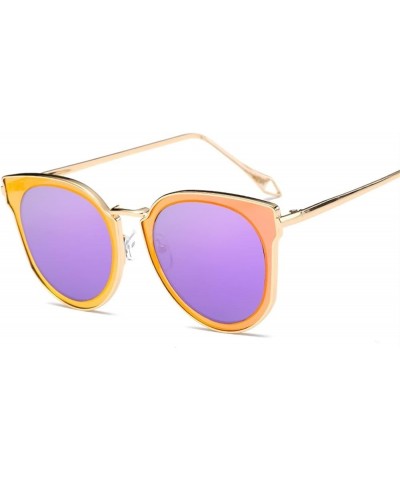 Fashion Men and Women Outdoor Sunglasses Metal Sunshade Driving Sunglasses (Color : F, Size : Medium) Medium D $19.55 Designer