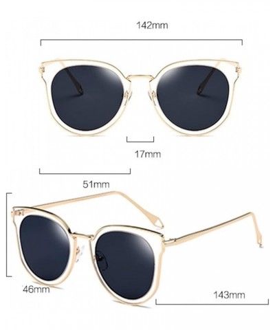 Fashion Men and Women Outdoor Sunglasses Metal Sunshade Driving Sunglasses (Color : F, Size : Medium) Medium D $19.55 Designer