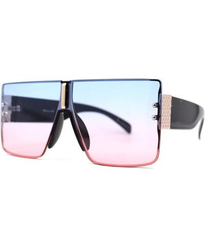 Womens Luxury Flat Top Thick Temple Mafia Sunglasses Black Gold / Blue Pink $10.77 Designer