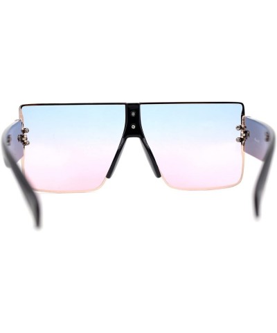 Womens Luxury Flat Top Thick Temple Mafia Sunglasses Black Gold / Blue Pink $10.77 Designer