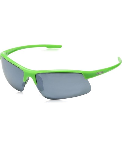 Flyer Sunglasses Green Frame/Silver Mirror Polycarbonate Lens $22.30 Rectangular