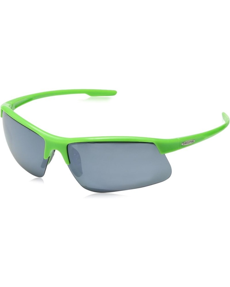 Flyer Sunglasses Green Frame/Silver Mirror Polycarbonate Lens $22.30 Rectangular