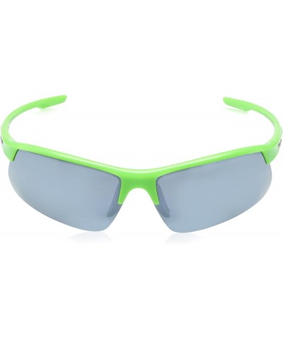 Flyer Sunglasses Green Frame/Silver Mirror Polycarbonate Lens $22.30 Rectangular