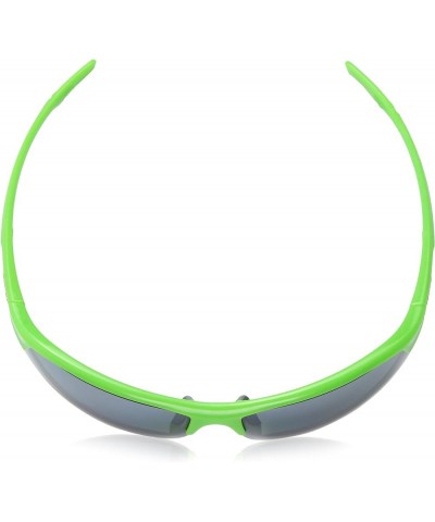 Flyer Sunglasses Green Frame/Silver Mirror Polycarbonate Lens $22.30 Rectangular