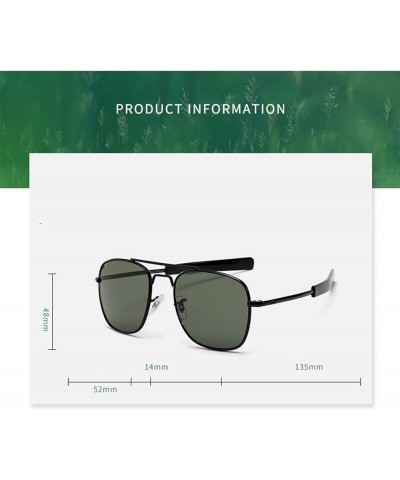 Square Frame Metal Fashion Driving Frame Outdoor Vacation Sunglasses for Men and Women (Color : A, Size : 1) 1 D $21.60 Designer