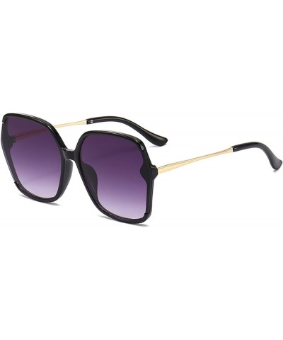 Super Large Frame Square Metal Fashion Sunglasses for Men and Women (Color : D, Size : 1) 1 D $14.72 Designer