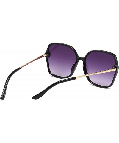 Super Large Frame Square Metal Fashion Sunglasses for Men and Women (Color : D, Size : 1) 1 D $14.72 Designer