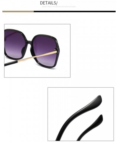 Super Large Frame Square Metal Fashion Sunglasses for Men and Women (Color : D, Size : 1) 1 D $14.72 Designer